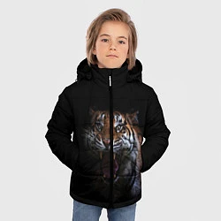 Куртка зимняя для мальчика Тигр, цвет: 3D-красный — фото 2