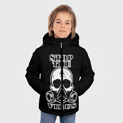 Куртка зимняя для мальчика Stop The Virus, цвет: 3D-черный — фото 2