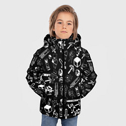 Куртка зимняя для мальчика Minecraft pattern, цвет: 3D-черный — фото 2