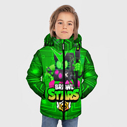 Куртка зимняя для мальчика Brawl Stars Virus 8-Bit, цвет: 3D-черный — фото 2