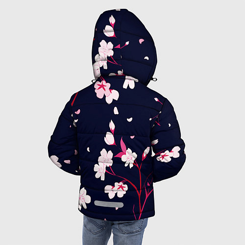 Зимняя куртка для мальчика Сакура / 3D-Светло-серый – фото 4