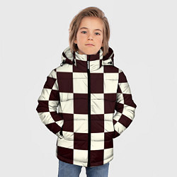 Куртка зимняя для мальчика Шахматка, цвет: 3D-черный — фото 2