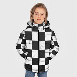 Куртка зимняя для мальчика Шахматка, цвет: 3D-красный — фото 2