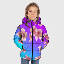 Куртка зимняя для мальчика САКУРА ВИШНЯ, цвет: 3D-черный — фото 2