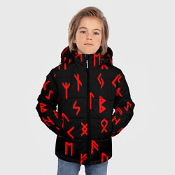 Куртка зимняя для мальчика КРАСНЫЕ РУНЫ, цвет: 3D-красный — фото 2
