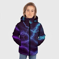 Куртка зимняя для мальчика МОЛНИЯ, цвет: 3D-черный — фото 2