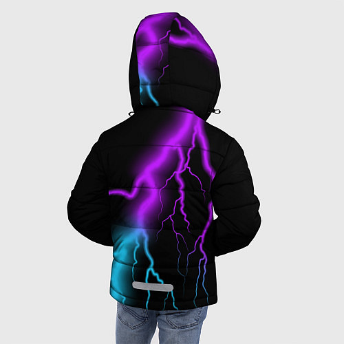 Зимняя куртка для мальчика МОЛНИЯ NEON / 3D-Светло-серый – фото 4