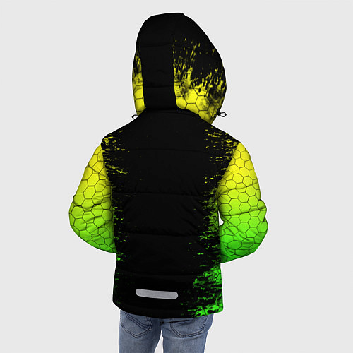 Зимняя куртка для мальчика Бравл Старс Леон / 3D-Светло-серый – фото 4