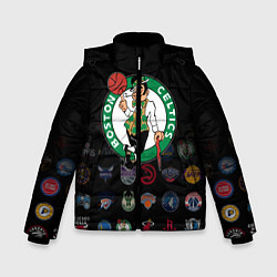 Куртка зимняя для мальчика Boston Celtics 1, цвет: 3D-черный