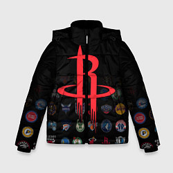 Куртка зимняя для мальчика Houston Rockets 2, цвет: 3D-черный