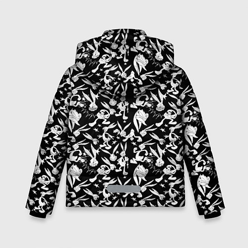 Зимняя куртка для мальчика Багз Банни паттерн / 3D-Светло-серый – фото 2