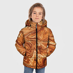 Куртка зимняя для мальчика Капучино, цвет: 3D-черный — фото 2
