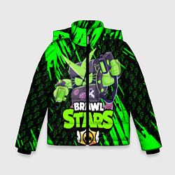 Куртка зимняя для мальчика Brawl stars virus 8-bit, цвет: 3D-черный