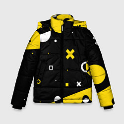 Куртка зимняя для мальчика ФИГУРКИ, цвет: 3D-черный