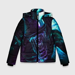 Куртка зимняя для мальчика ЧУЖОЙ, цвет: 3D-черный