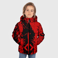 Куртка зимняя для мальчика BLOODBORNE, цвет: 3D-красный — фото 2