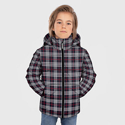 Куртка зимняя для мальчика Классические в клеточку, цвет: 3D-светло-серый — фото 2