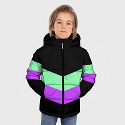 Куртка зимняя для мальчика Колор блок, цвет: 3D-черный — фото 2
