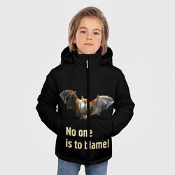 Куртка зимняя для мальчика Никто не виноват!, цвет: 3D-черный — фото 2