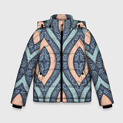 Куртка зимняя для мальчика Восточный орнамент, цвет: 3D-черный