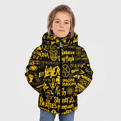Куртка зимняя для мальчика ЛОГОТИПЫ РОК ГРУПП, цвет: 3D-красный — фото 2