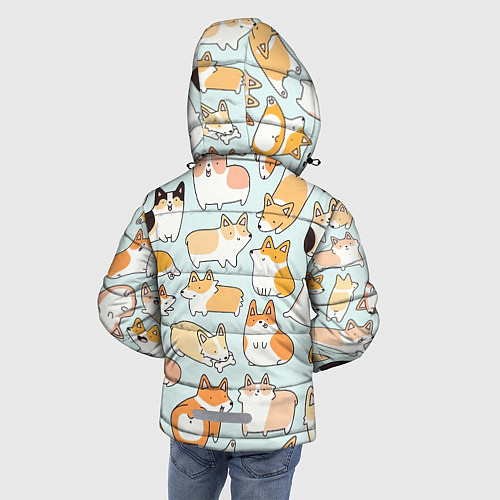 Зимняя куртка для мальчика Милые корги / 3D-Светло-серый – фото 4