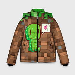 Куртка зимняя для мальчика Minecraft Creeper, цвет: 3D-черный