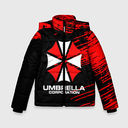 Куртка зимняя для мальчика Umbrella Corporation, цвет: 3D-черный