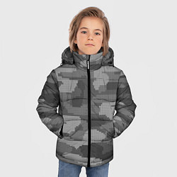 Куртка зимняя для мальчика ВЯЗАНЫЙ КАМУФЛЯЖ, цвет: 3D-черный — фото 2