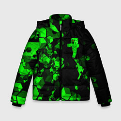 Куртка зимняя для мальчика MINECRAFT CREEPER, цвет: 3D-черный