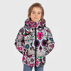 Куртка зимняя для мальчика Весёлые черепа, цвет: 3D-черный — фото 2