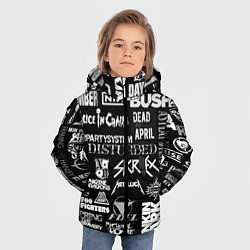Куртка зимняя для мальчика Рок группы, цвет: 3D-черный — фото 2