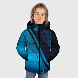Куртка зимняя для мальчика ABSTRACT BLUE, цвет: 3D-светло-серый — фото 2
