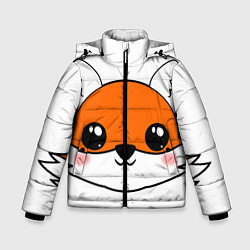 Куртка зимняя для мальчика Милый лисёнок, цвет: 3D-черный