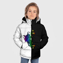 Куртка зимняя для мальчика Лягуха, цвет: 3D-черный — фото 2