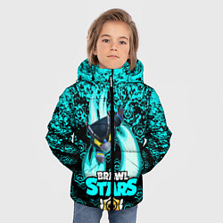 Куртка зимняя для мальчика Brawl stars mecha crow, цвет: 3D-черный — фото 2