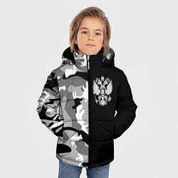 Куртка зимняя для мальчика Россия камуфляж, цвет: 3D-черный — фото 2