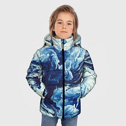 Куртка зимняя для мальчика Абстракция смешивание разводы, цвет: 3D-красный — фото 2
