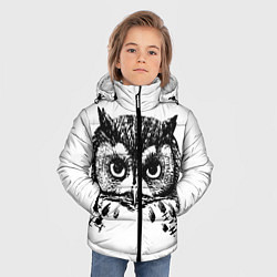 Куртка зимняя для мальчика Сова, цвет: 3D-черный — фото 2