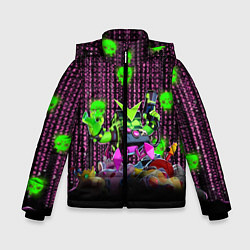 Куртка зимняя для мальчика Virus 8-Bit, цвет: 3D-черный