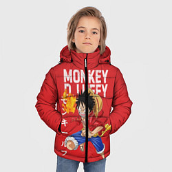 Куртка зимняя для мальчика Monkey D Luffy, цвет: 3D-красный — фото 2