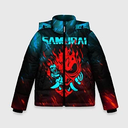 Куртка зимняя для мальчика CYBERPUNK 2077 SAMURAI, цвет: 3D-красный