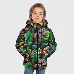 Куртка зимняя для мальчика Летние цветы, цвет: 3D-красный — фото 2