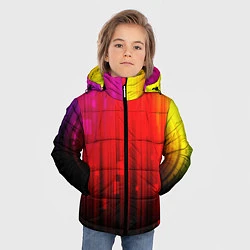 Куртка зимняя для мальчика АБСТРАКТНЫЕ КРАСКИ, цвет: 3D-черный — фото 2