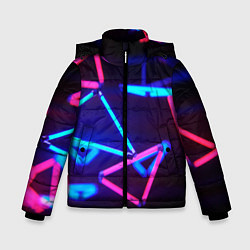 Куртка зимняя для мальчика ABSTRACTION NEON, цвет: 3D-черный