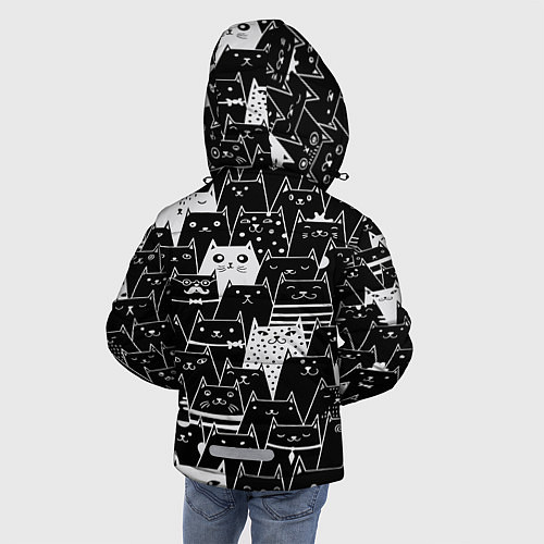 Зимняя куртка для мальчика КОТЫ BLACK / 3D-Светло-серый – фото 4