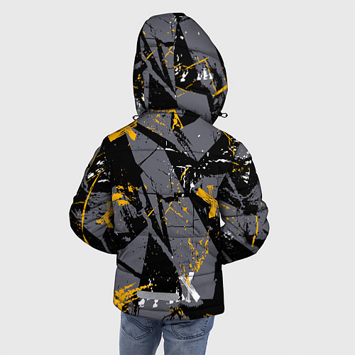 Зимняя куртка для мальчика Спортивный стиль / 3D-Светло-серый – фото 4