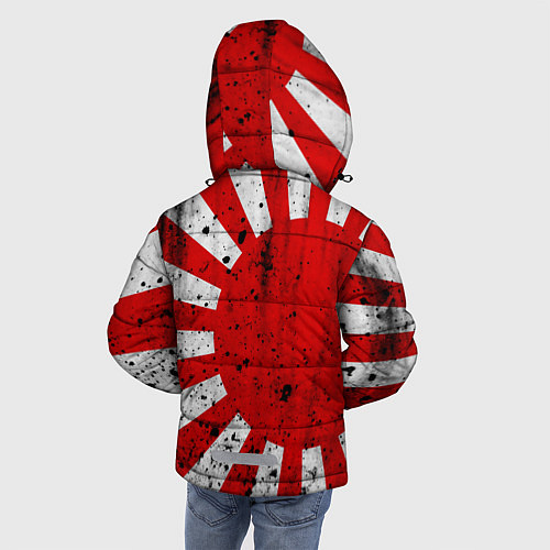 Зимняя куртка для мальчика ЯПОНСКИЙ ФЛАГ / 3D-Светло-серый – фото 4