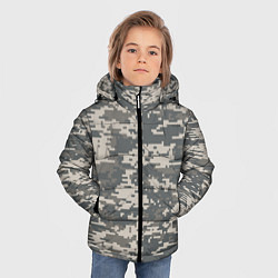 Куртка зимняя для мальчика Цифровой камуфляж, цвет: 3D-черный — фото 2
