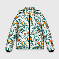 Куртка зимняя для мальчика Оранжевое лето, цвет: 3D-черный